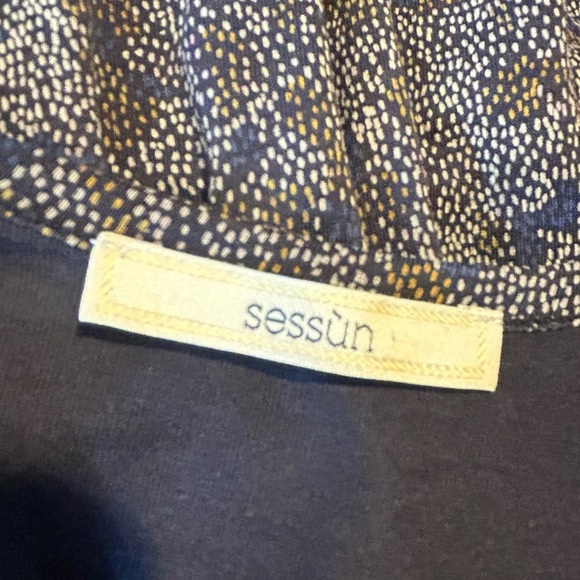 Sessun Sleeveless Abstract Blue Micro Dot Pattern Lightweight Midi Dress Size XS - Picture 7 of 16